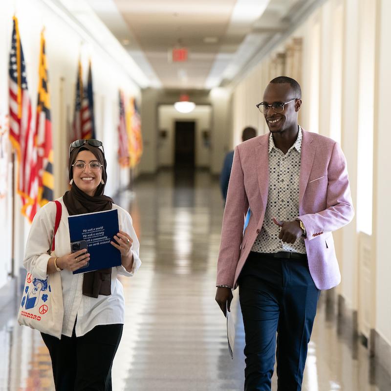 Two advocates walk the halls of Congress