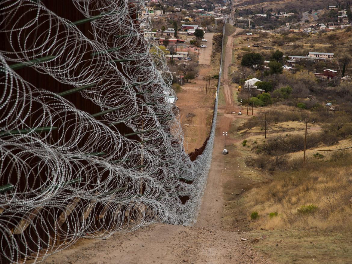 Layers of Concertina are added to existing barrier infrastructure along the U.S. - Mexico border near Nogales, AZ, February 4, 2019.