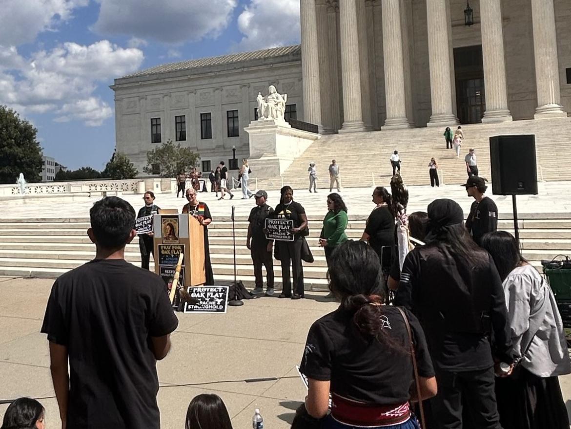 Oak Flat prayer vigil in front of SCOTUS