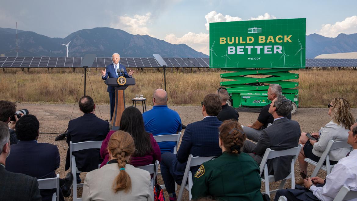 Sept. 14, 2021. President Joe Biden visits the National Renewable Energy Laboratory in Arvada, CO as part of his effort to promote clean energy priorities in recovery legislation. 